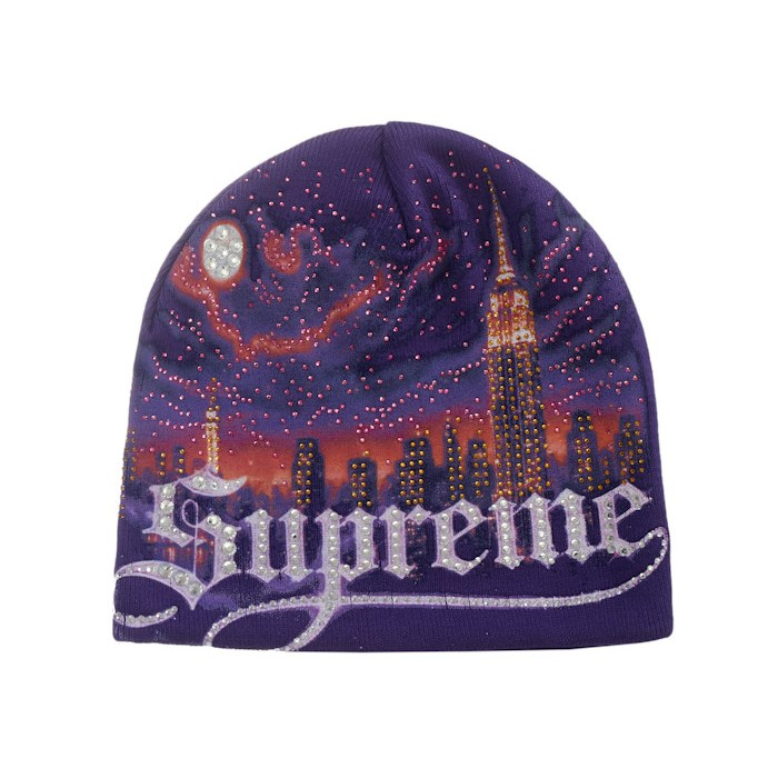Шапка Supreme Cityscape Beanie Purple Шапка Supreme Cityscape Beanie Purple