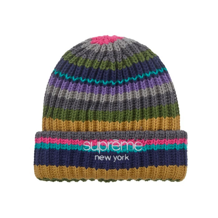 Шапка Supreme Classic Logo Chunky Ribbed Beanie (FW26) Multicolor Шапка Supreme Classic Logo Chunky Ribbed Beanie (FW26) Multicolor