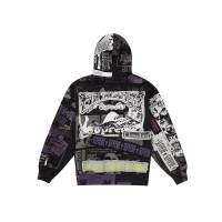 Supreme Collage Zip Up Hooded Sweatshirt Black