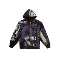Supreme Collage Zip Up Hooded Sweatshirt Black