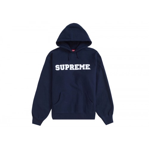 Оригинальный шмот Supreme Collegiate Hooded Sweatshirt Navy