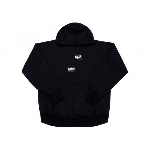 Оригинальный шмот Supreme Comme des Garcons SHIRT Split Box Logo Hooded Sweatshirt Black