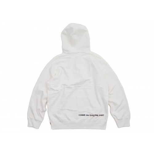 Оригинальный шмот Supreme Comme des Garcons SHIRT Split Box Logo Hooded Sweatshirt White