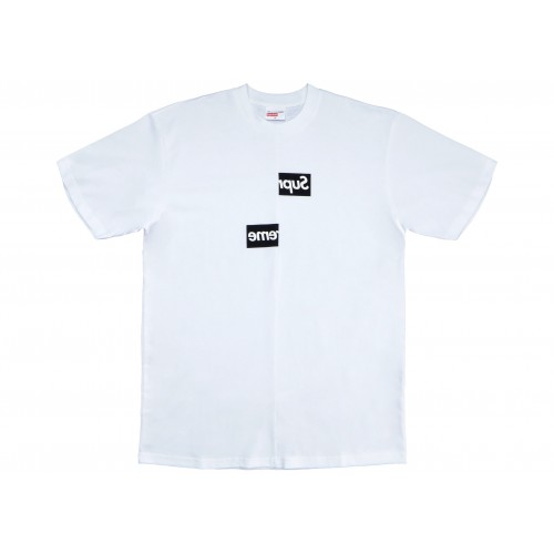 Оригинальный шмот Supreme Comme des Garcons SHIRT Split Box Logo Tee White