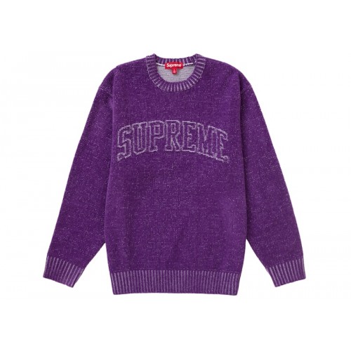 Оригинальный шмот Supreme Contrast Arc Sweater Purple