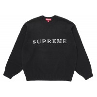 Supreme Contrast Logo Sweater (FW25) Black