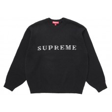 Supreme Contrast Logo Sweater (FW25) Black