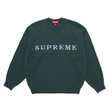 Supreme Contrast Logo Sweater (FW25) Pine