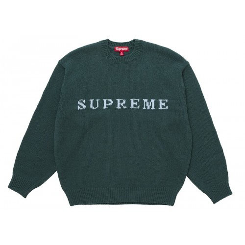 Supreme Contrast Logo Sweater (FW25) Pine