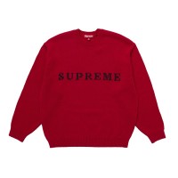Supreme Contrast Logo Sweater (FW25) Red