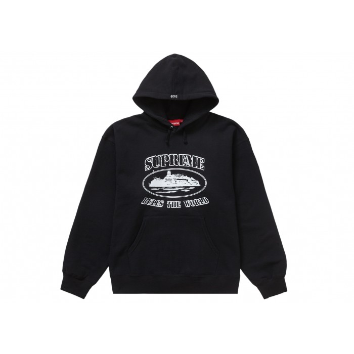 All black supreme hoodie hotsell