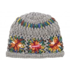 Supreme Crochet Beanie (SS25) Heather Grey