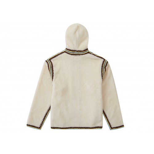 Оригинальный шмот Supreme Crochet Edge Hooded Zip Up Top White - 70см