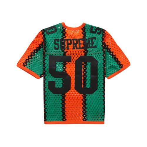 Оригинальный шмот Supreme Crochet Football Jersey Orange - 70см
