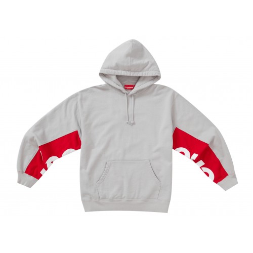 Оригинальный шмот Supreme Cropped Panels Hooded Sweatshirt Grey