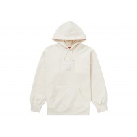 Supreme Cross Box Logo Hooded Sweatshirt Natural