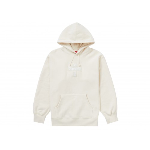 Оригинальный шмот Supreme Cross Box Logo Hooded Sweatshirt Natural