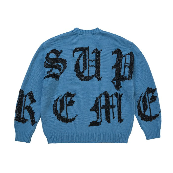 Свитер Supreme Cross Stitch Logo Sweater Blue Свитер Supreme Cross Stitch Logo Sweater Blue