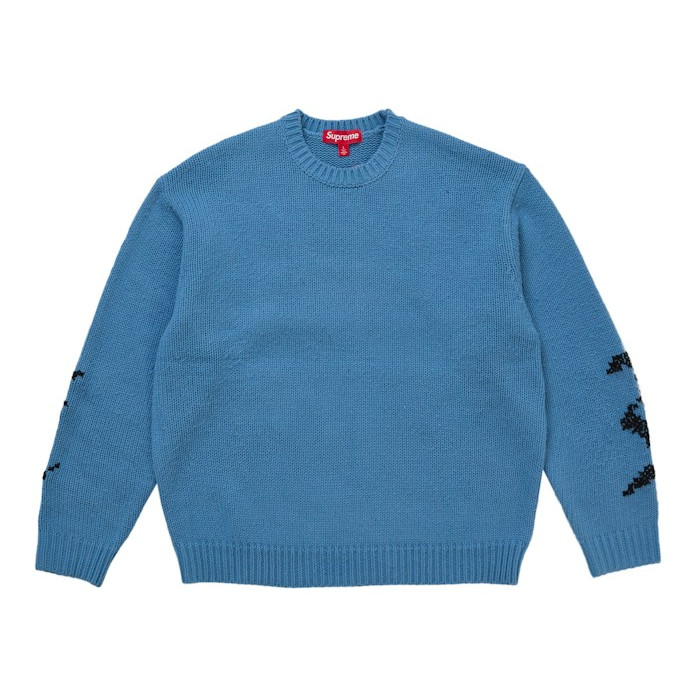 Свитер Supreme Cross Stitch Logo Sweater Blue Свитер Supreme Cross Stitch Logo Sweater Blue