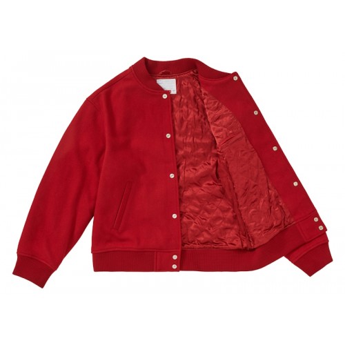 Supreme Delta Logo Varsity Jacket Red