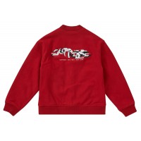 Supreme Delta Logo Varsity Jacket Red