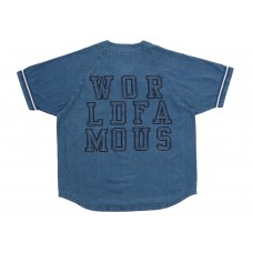 Supreme Denim Baseball Jersey Blue