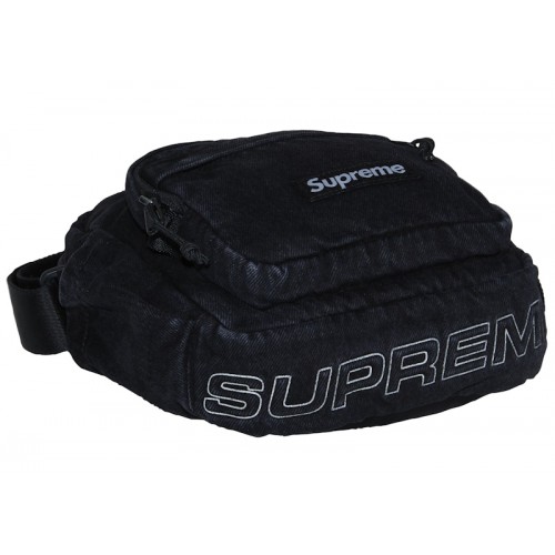 Supreme Denim Shoulder Bag Black Supreme Denim Shoulder Bag Black