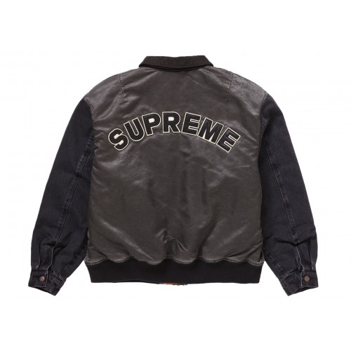 Оригинальный шмот Supreme Denim Sleeve MA-1 Black - 70см