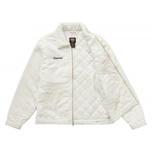 Оригинальный шмот Supreme Dickies Corduroy Work Jacket White - 70см