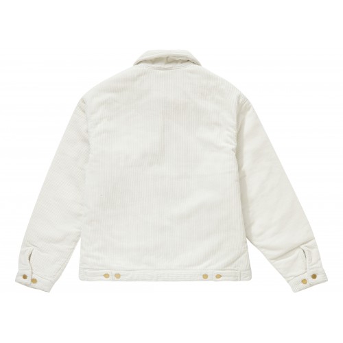 Оригинальный шмот Supreme Dickies Corduroy Work Jacket White - 70см
