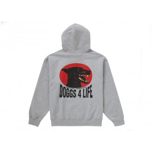 Оригинальный шмот Supreme Doggs Hooded Sweatshirt Heather Grey
