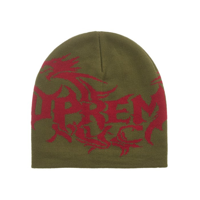 Шапка Supreme Dragon Beanie (FW26) Olive Шапка Supreme Dragon Beanie (FW26) Olive