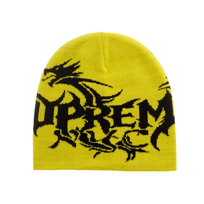 Шапка Supreme Dragon Beanie (FW26) Yellow Шапка Supreme Dragon Beanie (FW26) Yellow