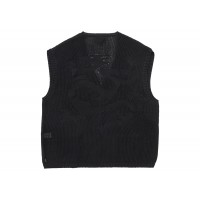 Supreme Dragon Zip Up Sweater Vest Black
