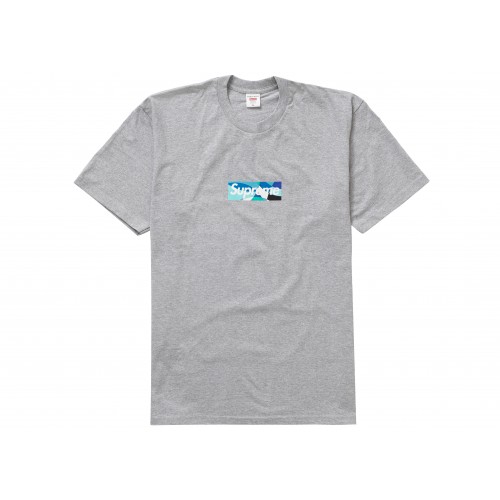 Оригинальный шмот Supreme Emilio Pucci Box Logo Tee Heather Grey/Blue