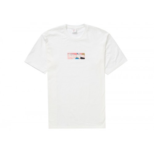 Supreme Emilio Pucci Box Logo Tee White/Dusty Pink