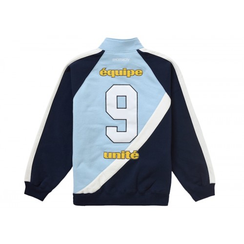 Оригинальный шмот Supreme Equipe Half Zip Sweatshirt Light Blue