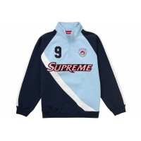 Supreme Equipe Half Zip Sweatshirt Light Blue