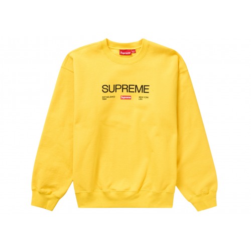 Оригинальный шмот Supreme Established Crewneck Yellow