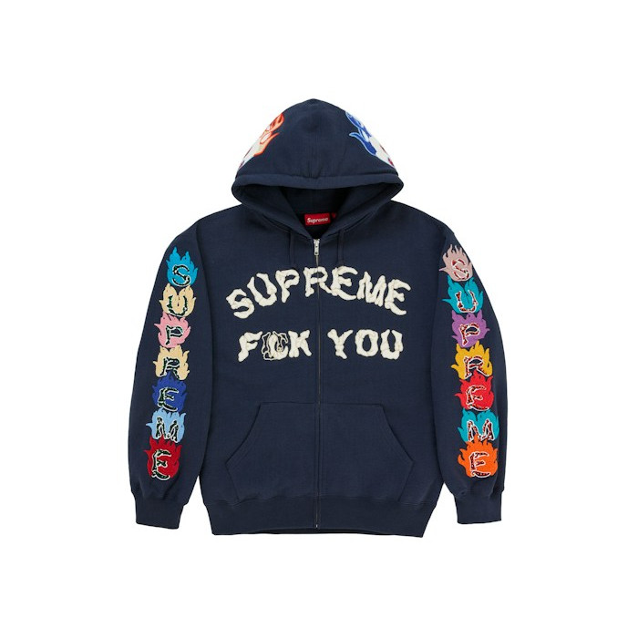 Худи Supreme F**k You Zip Up Hooded Sweatshirt Navy Худи Supreme F**k You Zip Up Hooded Sweatshirt Navy