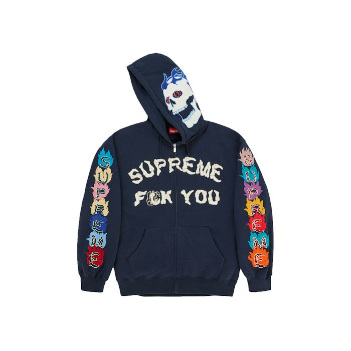 Худи Supreme F**k You Zip Up Hooded Sweatshirt Navy Худи Supreme F**k You Zip Up Hooded Sweatshirt Navy