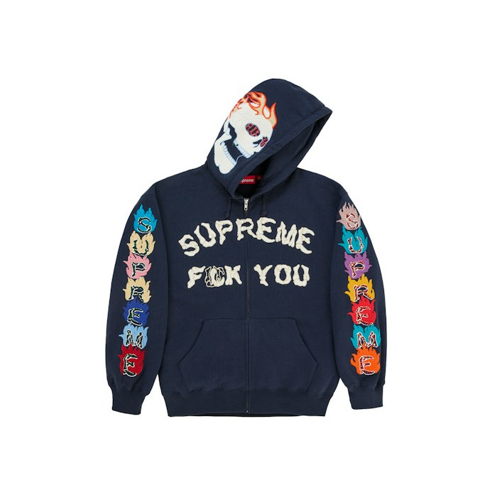 Худи Supreme F**k You Zip Up Hooded Sweatshirt Navy Худи Supreme F**k You Zip Up Hooded Sweatshirt Navy