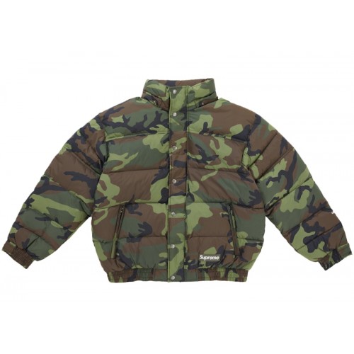 Supreme Facemask 700-Fill Down Puffer Jacket Woodland Camo