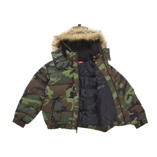 Supreme Facemask 700-Fill Down Puffer Jacket Woodland Camo