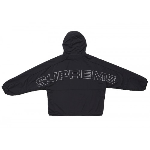 Supreme Faux Fur Reversible Hooded Track Jacket Black