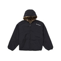 Supreme Faux Fur Reversible Hooded Track Jacket Black
