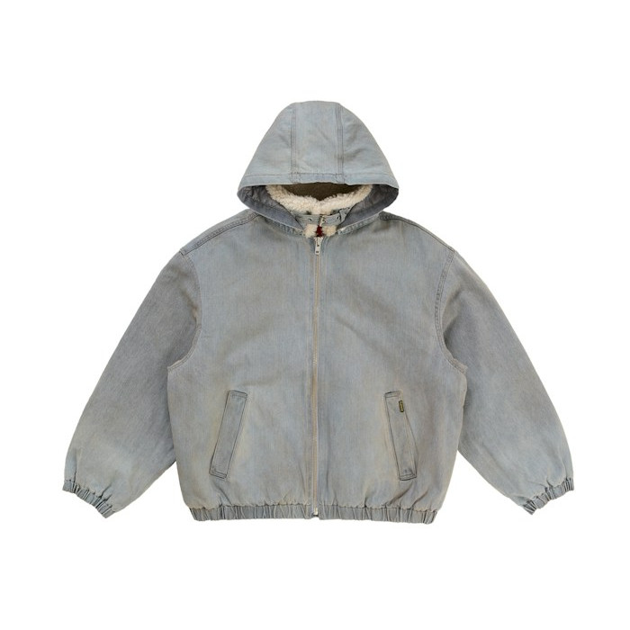 Куртка Supreme Faux Shearling Lined Bomber Jacket (FW26) Washed Grey Куртка Supreme Faux Shearling Lined Bomber Jacket (FW26) Washed Grey