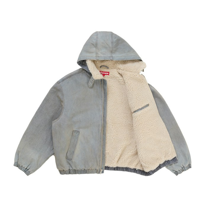 Куртка Supreme Faux Shearling Lined Bomber Jacket (FW26) Washed Grey Куртка Supreme Faux Shearling Lined Bomber Jacket (FW26) Washed Grey
