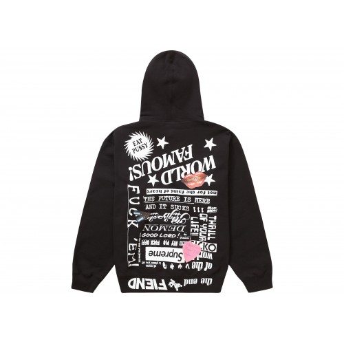 Оригинальный шмот Supreme Fiend Hooded Sweatshirt Black - 70см