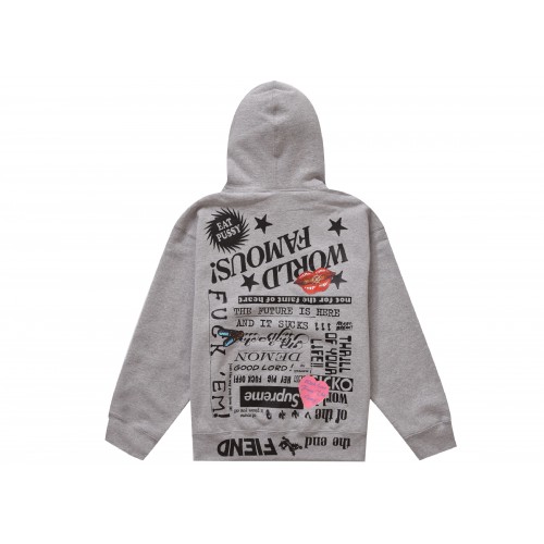 Оригинальный шмот Supreme Fiend Hooded Sweatshirt Heather Grey - 70см